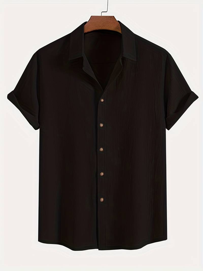 Men's Textured Short Sleeve Shirt 12