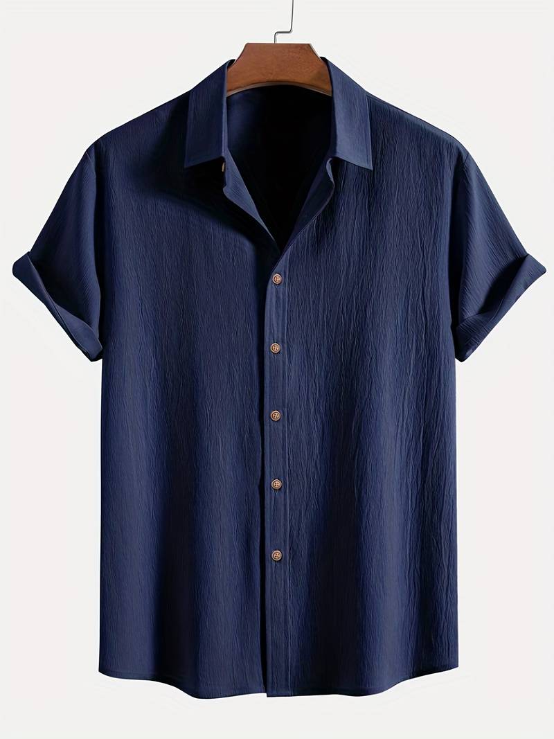 Men's Textured Short Sleeve Shirt 13