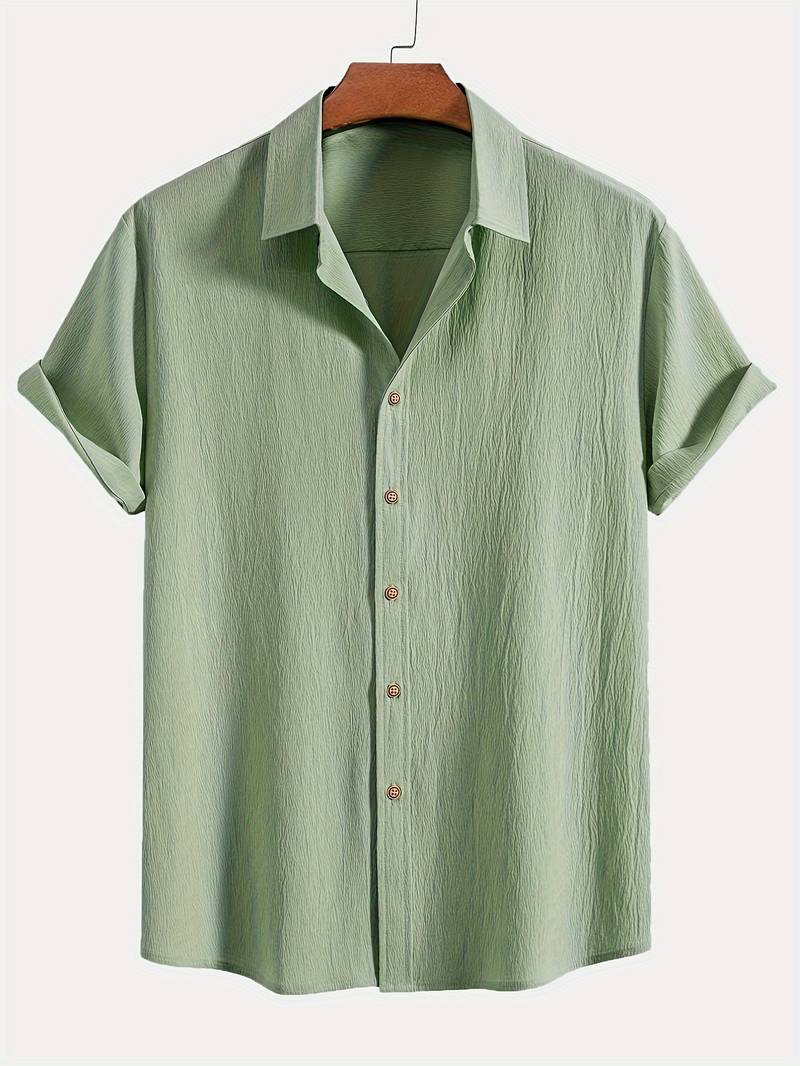 Men's Textured Short Sleeve Shirt 14