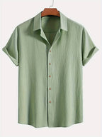 Men's Textured Short Sleeve Shirt 14