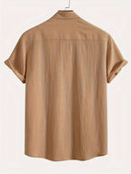 Men's Textured Short Sleeve Shirt 8
