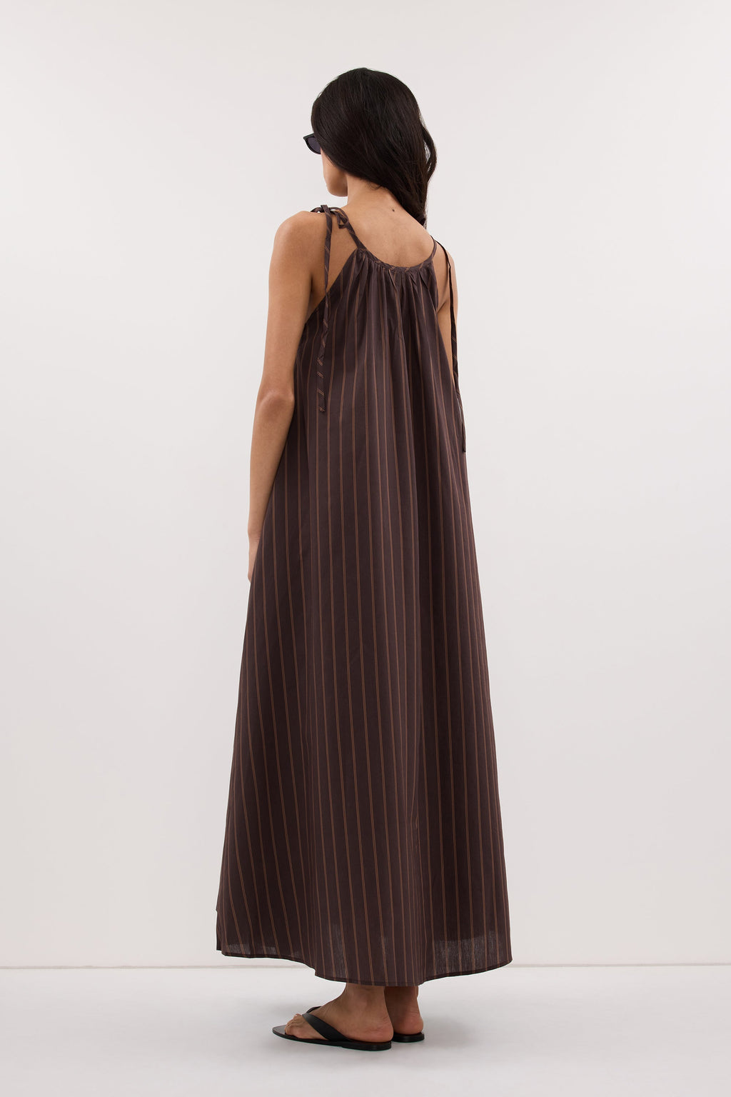 Mireille FABLE CHOC STRIPE MIDI DRESS Sleeveless Striped Design 3