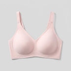Neele seamless wireless bra in light pink, front view