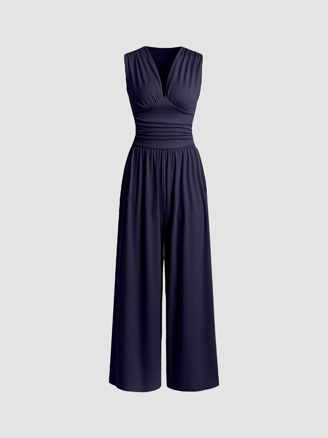 Selenae | Chic Sleeveless Wide-Leg Jumpsuit