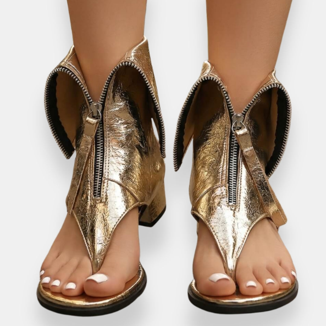 Octavienne Metallic Sandals for Women 4