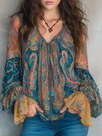 Phyllis Bohemian Womens Blouse 0