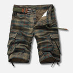 Plaid Men's Cargo Shorts 1