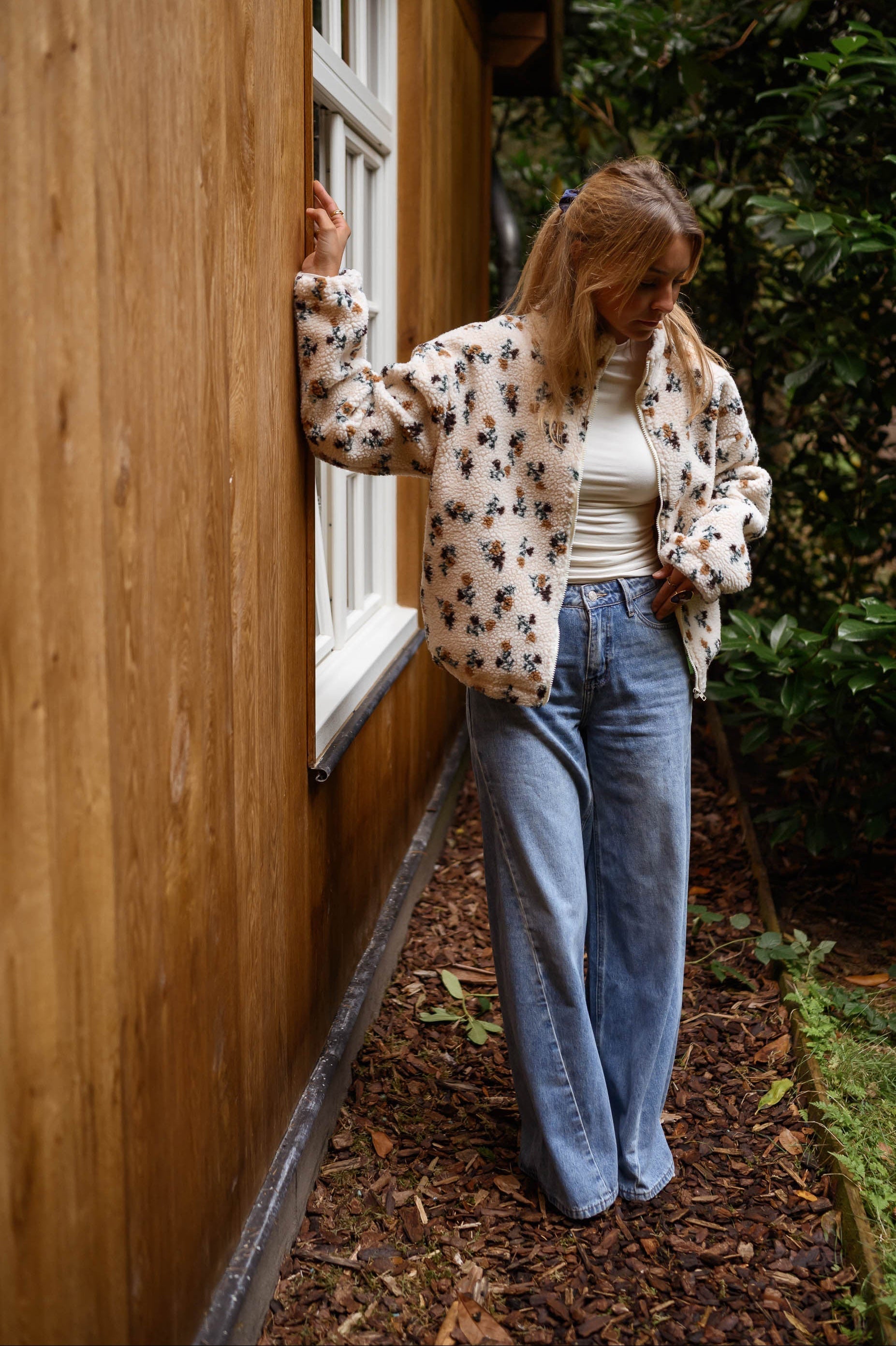 Emma | Fleece Ecru Floral