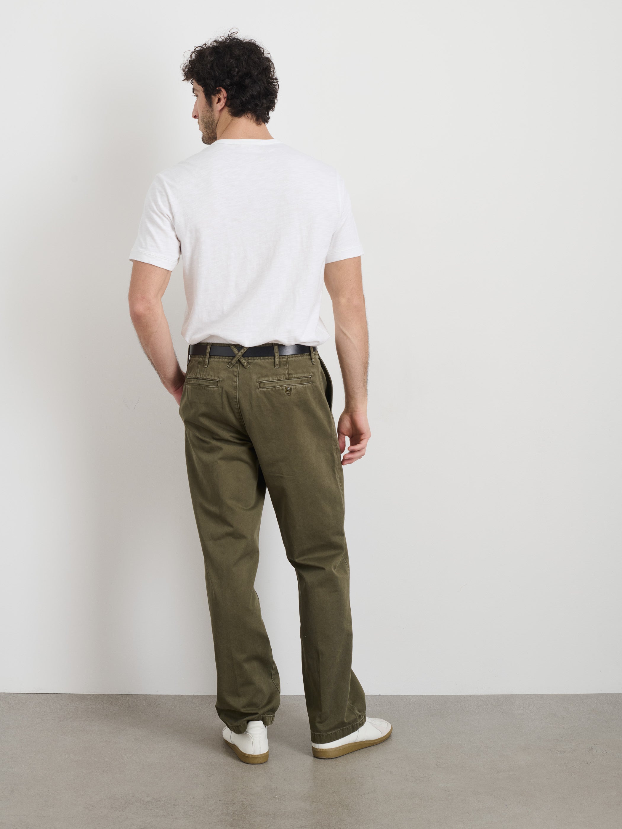 Raphael Straight Leg Pant Vintage Wash Chino 100% Cotton, Zip-Fly Closure 4