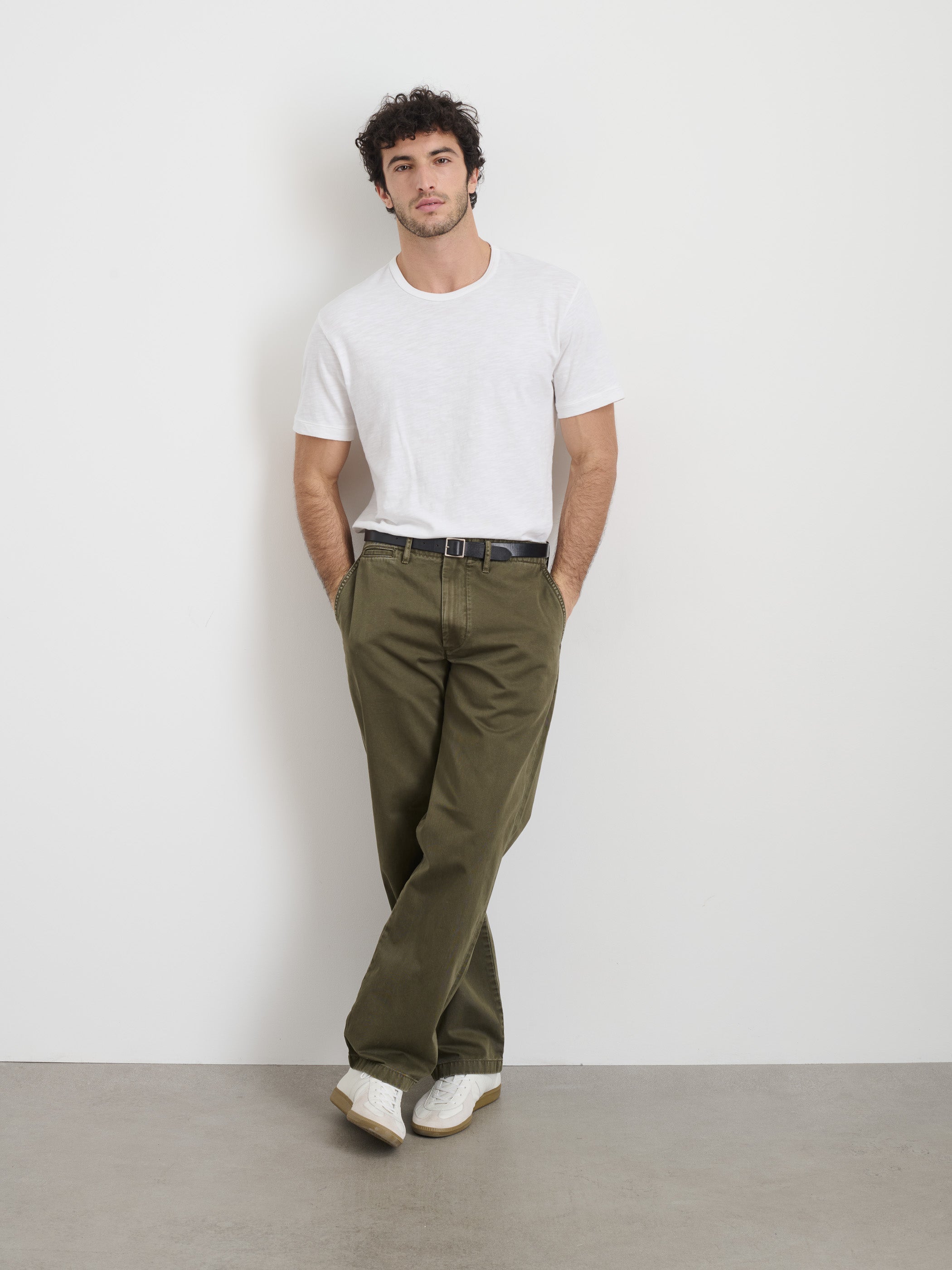 Raphael Straight Leg Pant Vintage Wash Chino 100% Cotton, Zip-Fly Closure 5