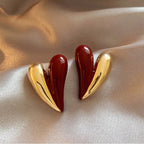 Lilly - Retro U-shaped Geometric Earrings made of Brown Resin for Women