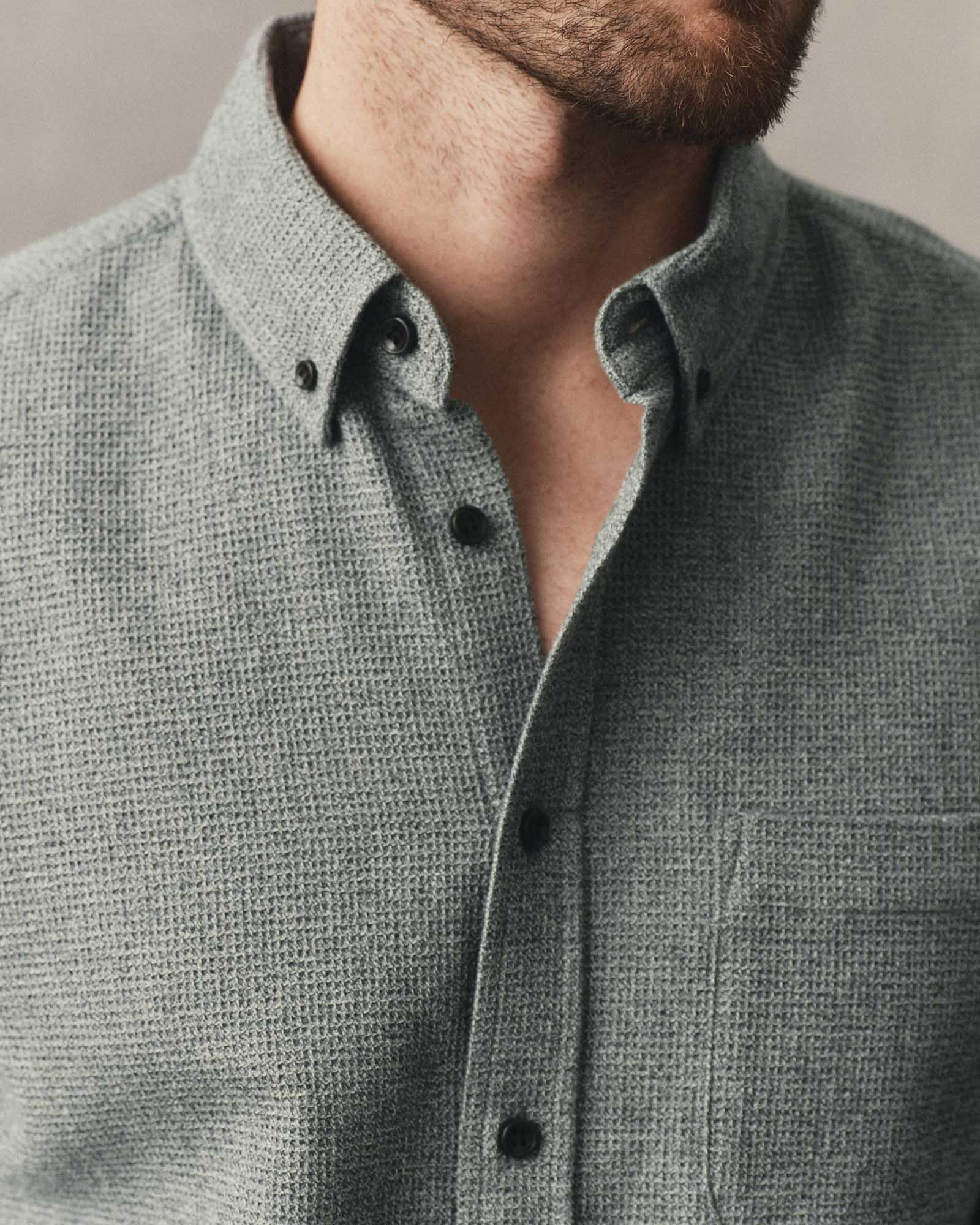 Ronan The Jack in Pine Twist Waffle Shirt 100% Organic Cotton 2