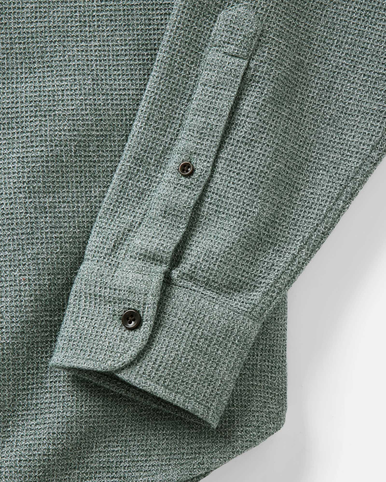 Ronan The Jack in Pine Twist Waffle Shirt 100% Organic Cotton 5