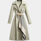 Roosmarijn double-breasted belted coat, green