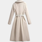 Roosmarijn double-breasted belted coat, back view