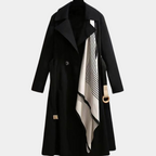 Roosmarijn double-breasted belted coat, fabric detail