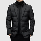 Rutger padded jacket in black, front view