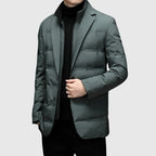 Rutger padded jacket in green, front view