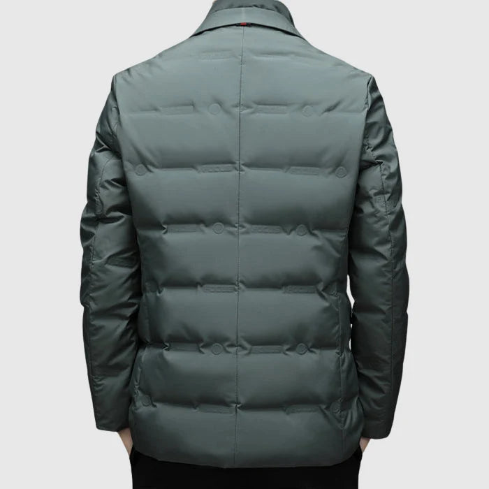 Rutger padded jacket in green, back view