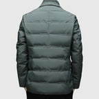 Rutger padded jacket in green, back view