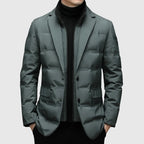 Rutger padded jacket in green, front view