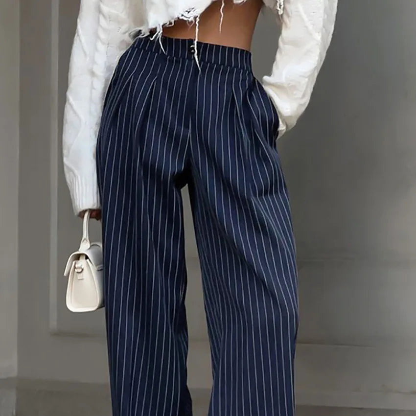 Lola | Striped Fabric Pants for Women