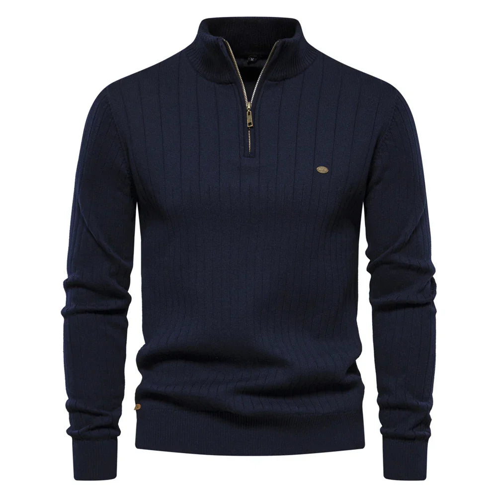 Aloïs | Men's winter sweater with zipped neck and optimal warmth