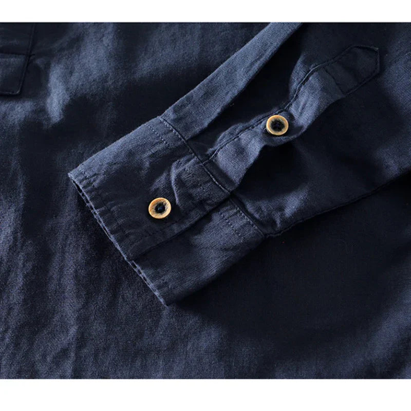 CALLEN | LINEN MANDARIN SHIRT