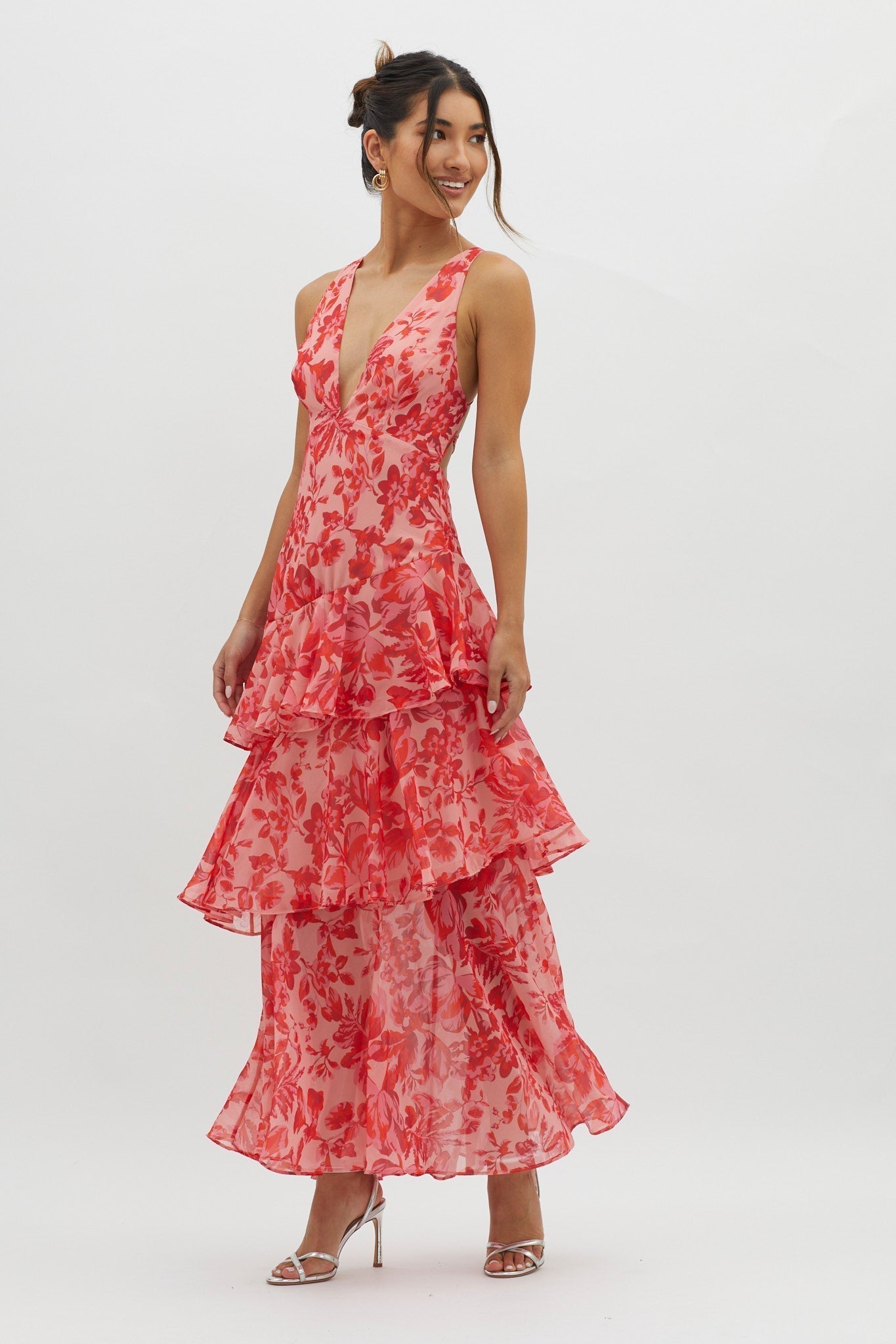 Amelia | Bloom Straight-Cut Midi Dress