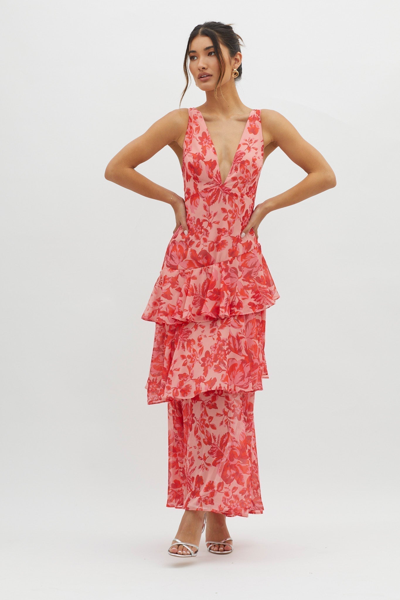 Amelia | Bloom Straight-Cut Midi Dress