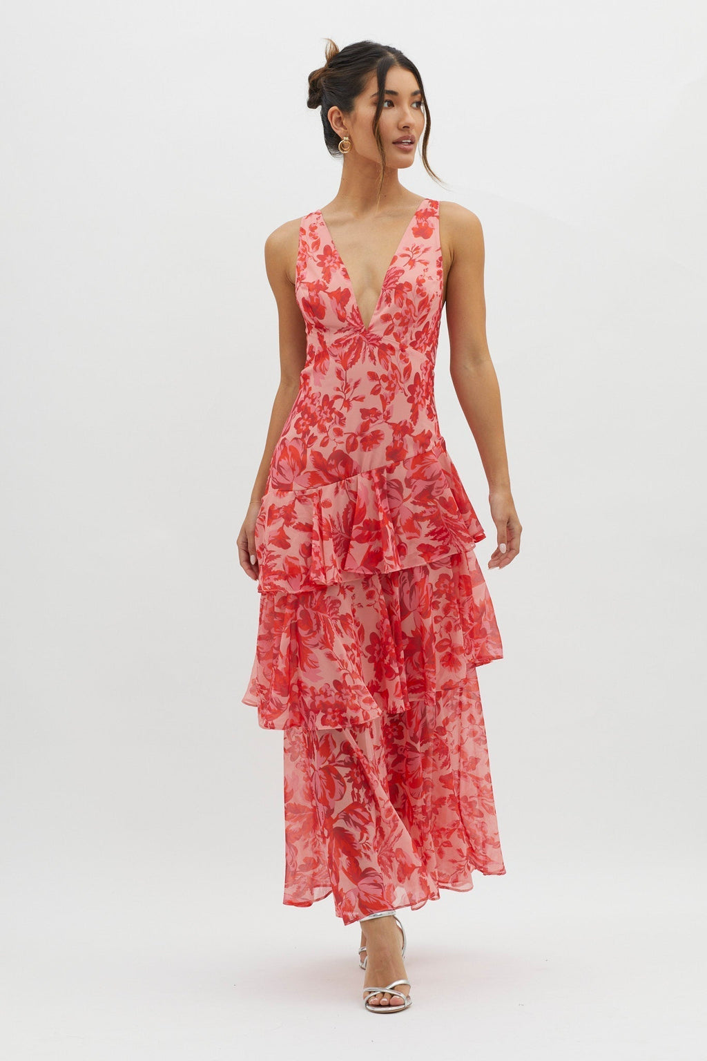 Amelia | Bloom Straight-Cut Midi Dress