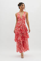 Amelia | Bloom Straight-Cut Midi Dress