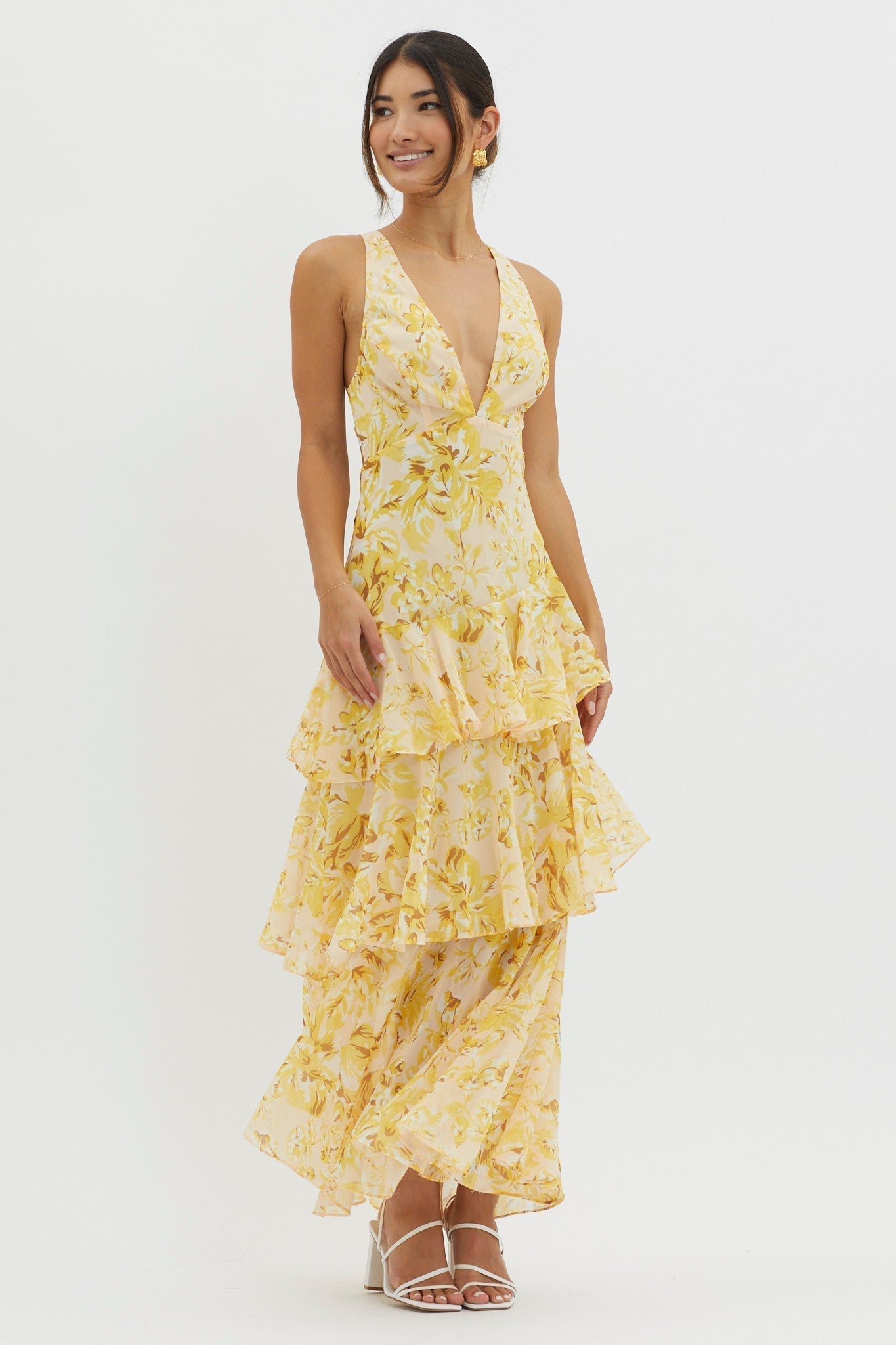 Amelia | Bloom Straight-Cut Midi Dress