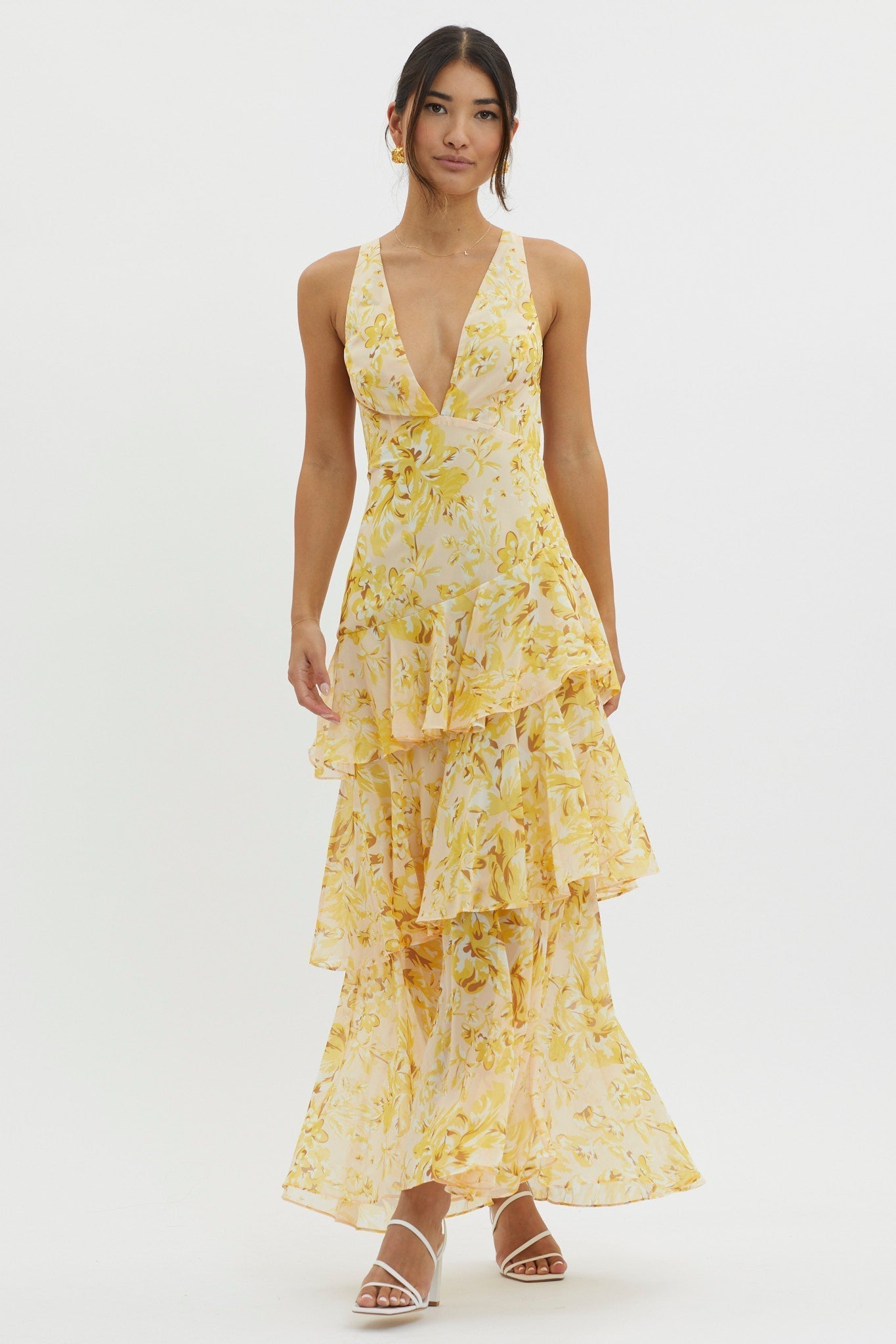 Amelia | Bloom Straight-Cut Midi Dress