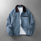Salvador men's corduroy zip jacket, blue