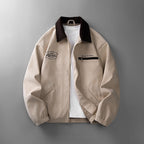 Salvador men's corduroy zip jacket, beige