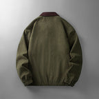 Salvador men's corduroy zip jacket, green, back