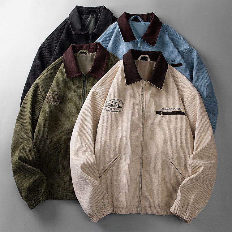 Salvador men's corduroy zip jacket, all colours