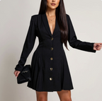 Calianne | Chic Fitted Dress with Metal Buckle