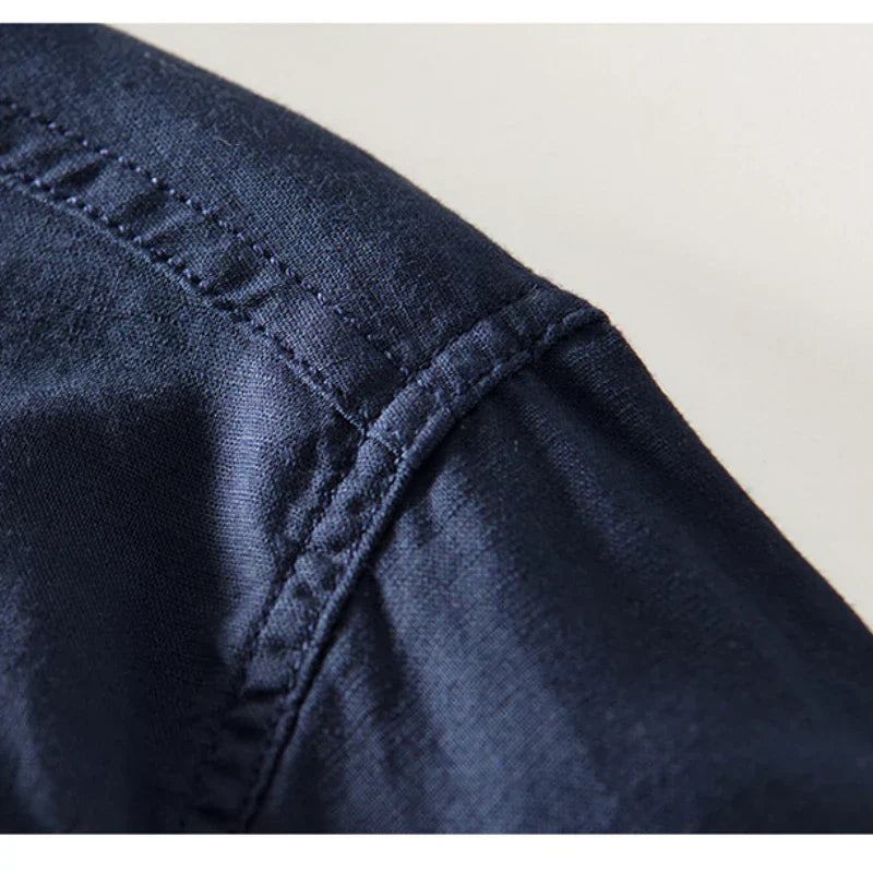 CALLEN | LINEN MANDARIN SHIRT