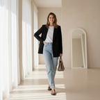 Willshela | Vintage Double-Breasted Blazer with Pockets