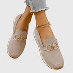 Sierra black loafers for women, featuring a sleek design and smooth leather finish. 4