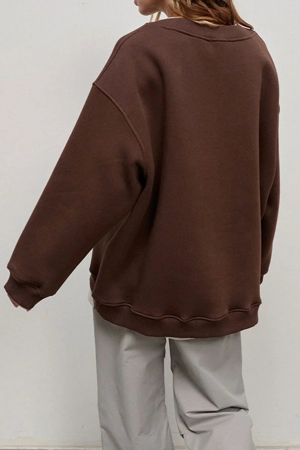 Zara | Oversize Sweatshirt with Crew Neckline
