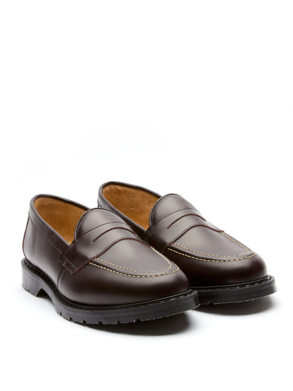 Solovair x Oliver Spencer Penny Loafer Ox Blood Leather Contrast Stitch 1
