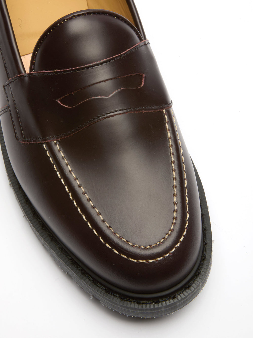 Solovair x Oliver Spencer Penny Loafer Ox Blood Leather Contrast Stitch 2