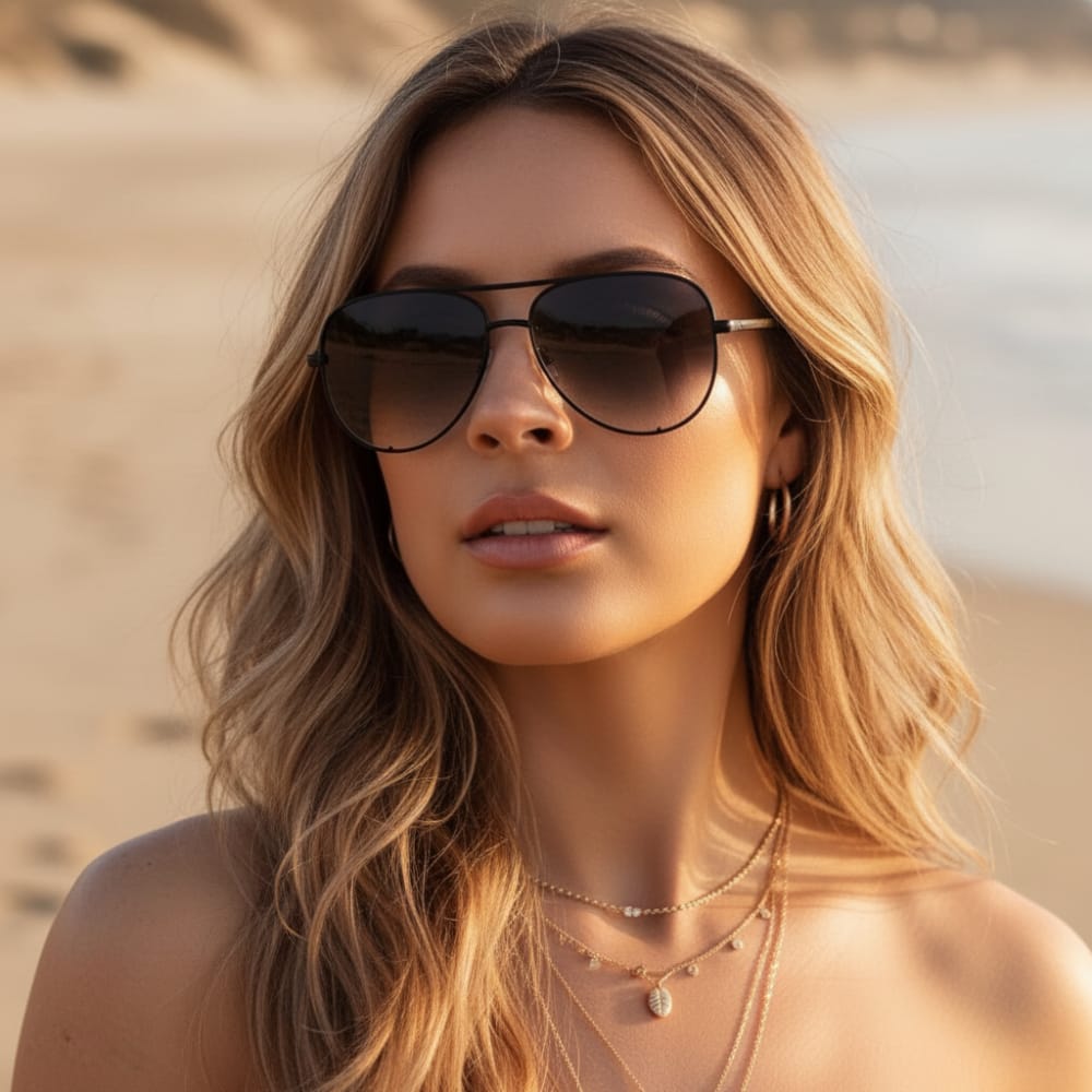 Sophie aviator sunglasses in silver with mirrored lenses and a lightweight metal frame. 0
