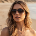 Sophie aviator sunglasses in silver with mirrored lenses and a lightweight metal frame. 0