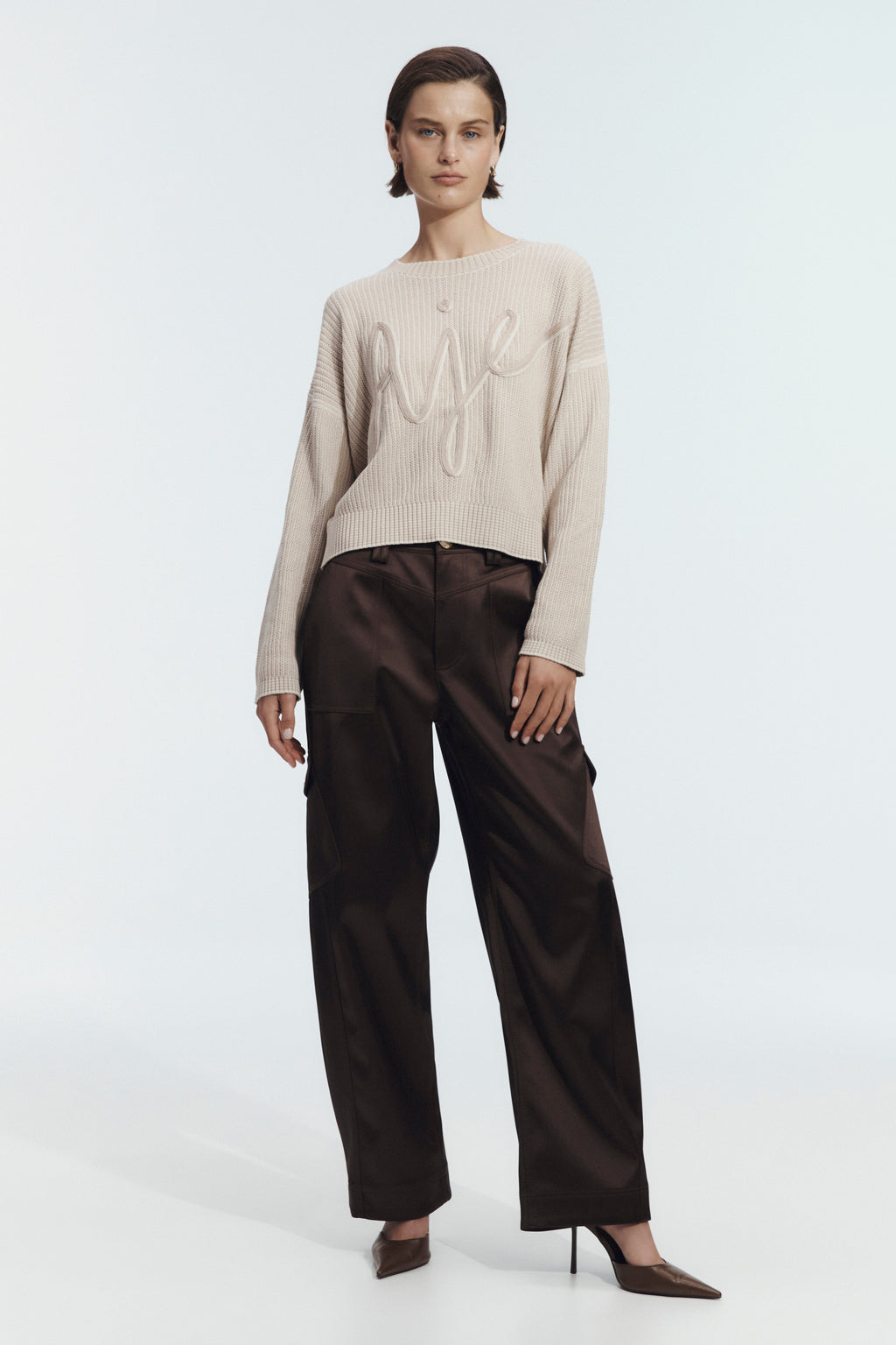 Soren Metis Logo Knit Jumper Relaxed Fit Cotton 0