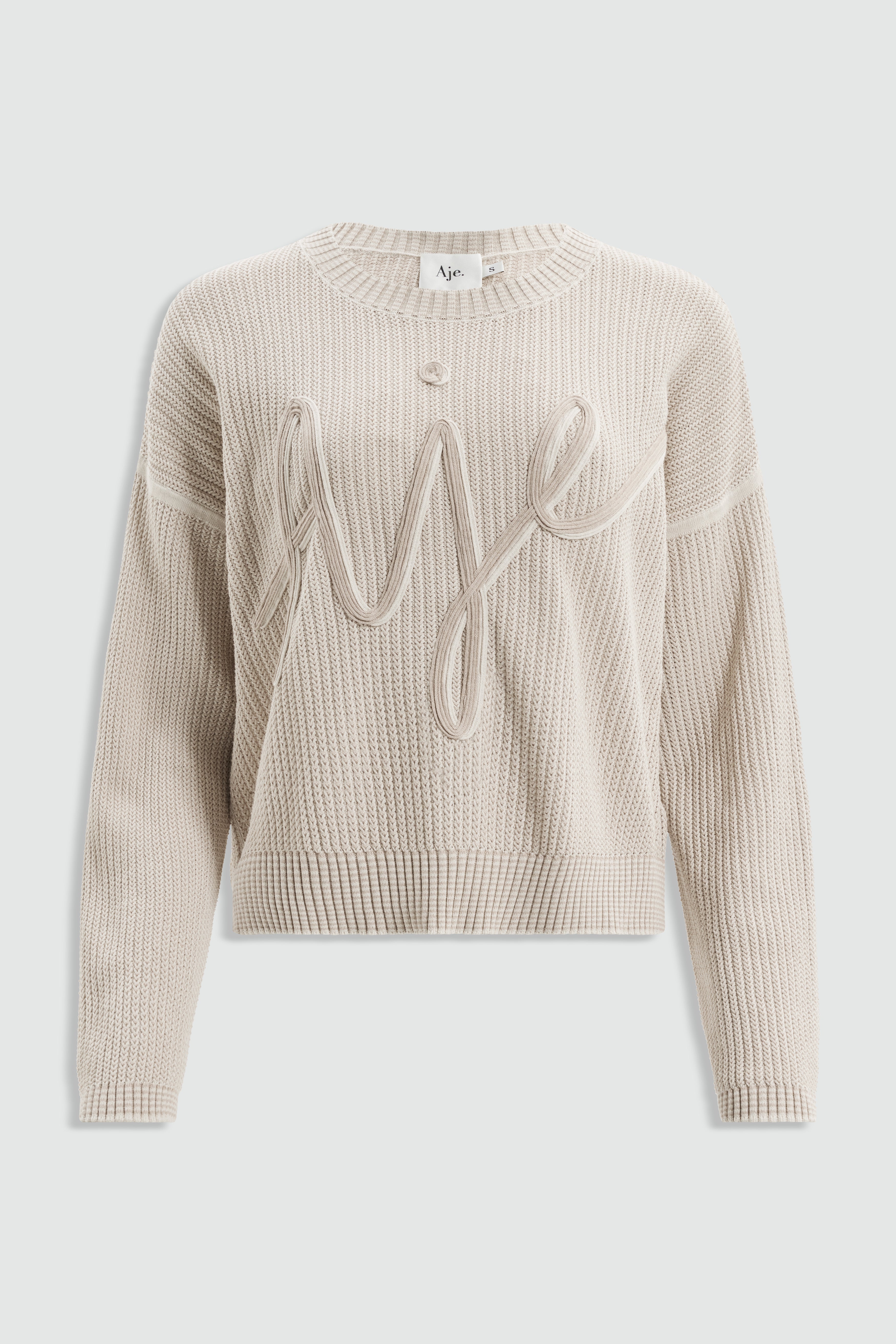 Soren Metis Logo Knit Jumper Relaxed Fit Cotton 1