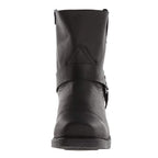 Teun harness boots with side zip, black, front view